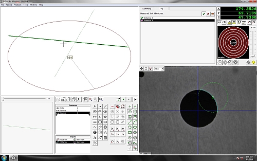 A computer screen with some drawings of an object.