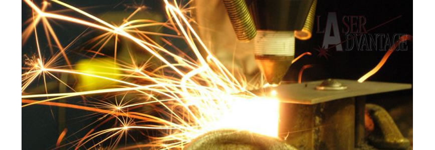 Laser cutting sparks and metal